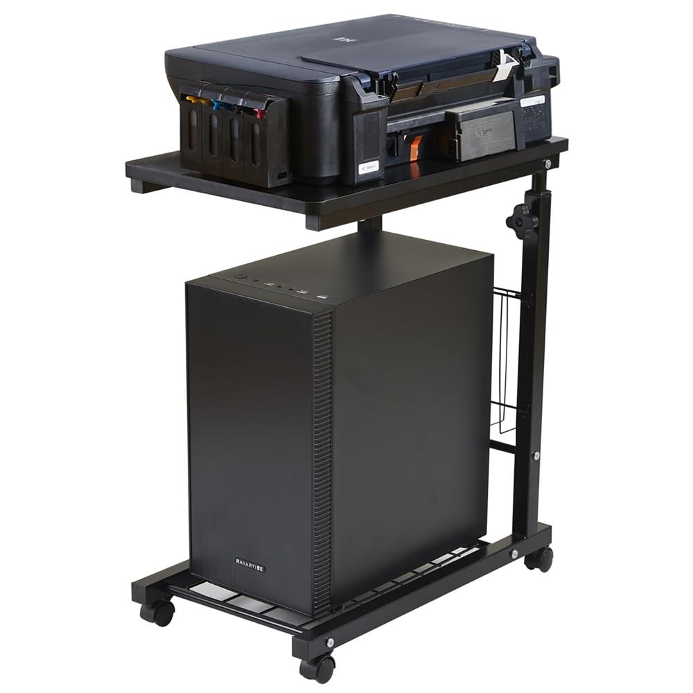 Soporte de CPU Soporte de Torre for PC Altura Ajustable, Soporte Impresora con for CPU móvil 2 Niveles