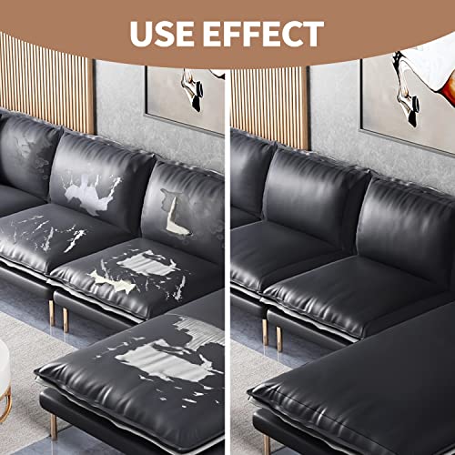 Onine Large Leather Repair Tape，Leather Repair Patch，16 X 60 Inch Self-Adhesive Couch Patch，Waterproof，Wear-Resisting，For Furniture, Drivers Seat, Sofas, Car Seats (Light Gray) #TOP3