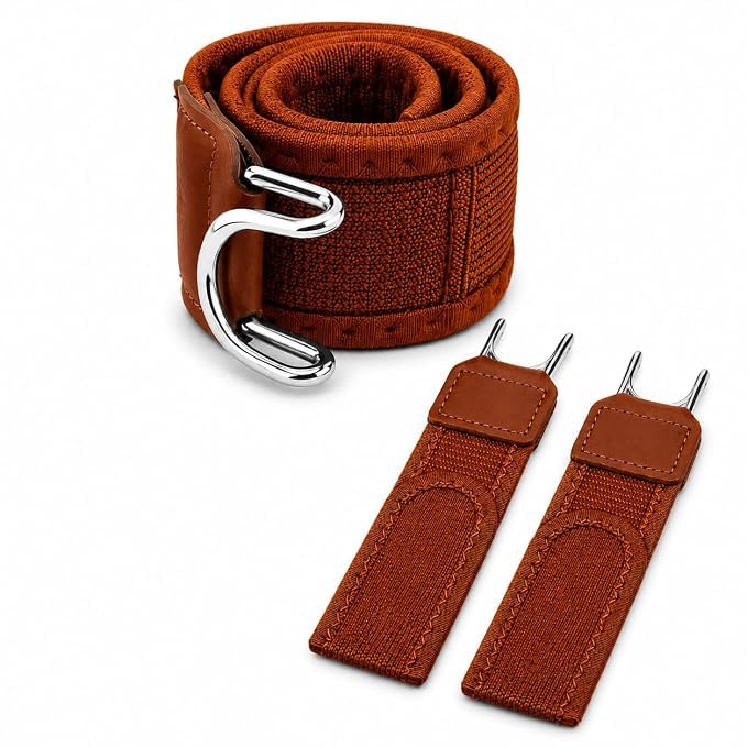 Buckleless Belt Hook Tactical Metal Hook Elastic Belt Unisex Buckle-Less Invisible Waist Belts for Work And Edc (Pair)-image-41