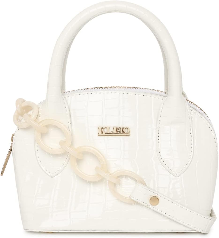 KLEIODesigner Solid Chic Small Leather Sling Handbag For Women with Zip Closure & Detachable Strap | Spacious Bag with Polyester Lining Suitable to fit all the Essentials