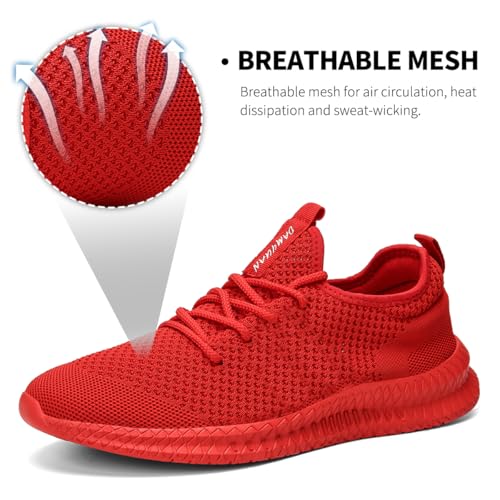 Image of Men's Walking Running Shoes Slip On Sneakers Non Slip Athletic Sports Tennis Fitness Casual Workout Gym Shoes Lightweight Trainers Fashion Soft Comfortable Shoe