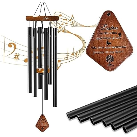 Memorial Wind Chimes - 32'' Sympathy Wind Chimes for Loss of Loved One, Aluminum Classic Wind Chimes for Outside/Outdoor, Sympathy Memorial/Bereavement/Condolence Gift Wind Chimes Cover