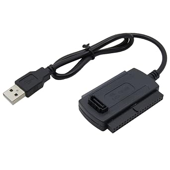 USB 2.0 to IDE SATA Adapter Converter Cable for 2.5 3.5 Inch Hard Drive Drives HDDs SSDs IDE and SATA Adapter Cable