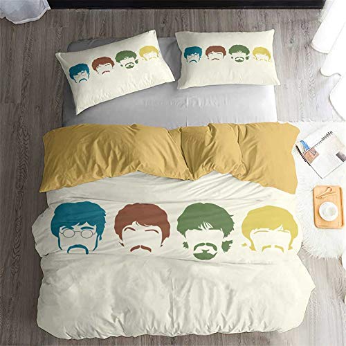 Ste-X Ensemble De Housse De Couette Facile d’entretien | Taille du Lit Double | La Literie des Beatles (220 x 240 cm,Musique 04) - Les Beatles, Paul McCartney, John Lennon, RIngo Starr, George Harrison Ste-X Ensemble De Housse De Couette Facile d'entretien | Taille du Lit Double | La Literie des Beatles (220 x 240 cm,Musique 04) – Image 6