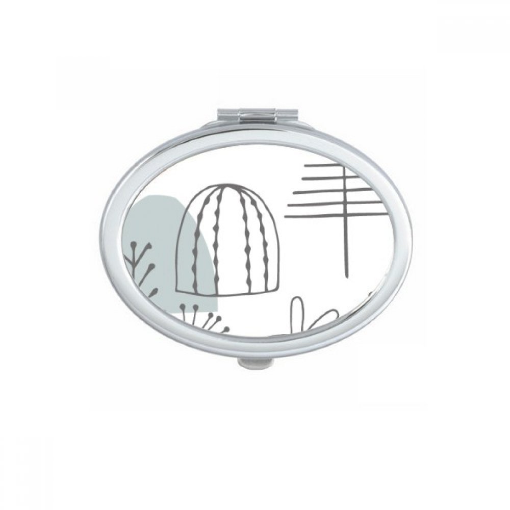 Miroir de poche ovale mignon style nordique, une idée cadeau originale pour vos proches