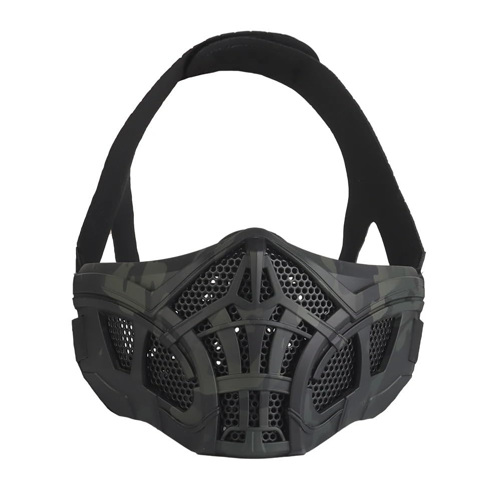 Jungle Leopard Máscaras de Media Cara Tácticas para Paintball Airsoft Caza
