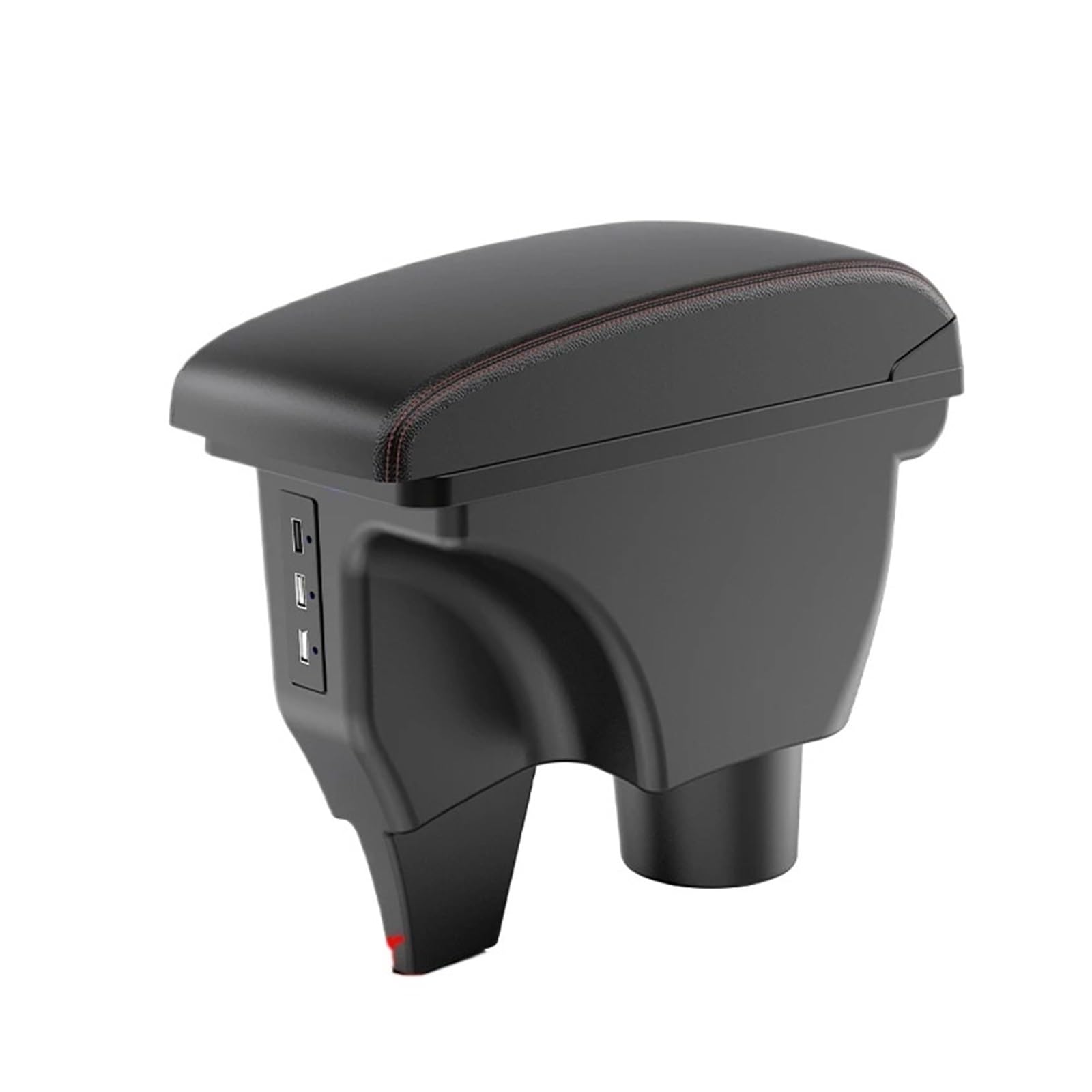 UMDJJU For TOYOTA For Yaris For Vitz Car Armrest Box Accessories Interior Parts Details Storage Retrofit Car Centre Console Armrest Box(A1 Black red Corium)