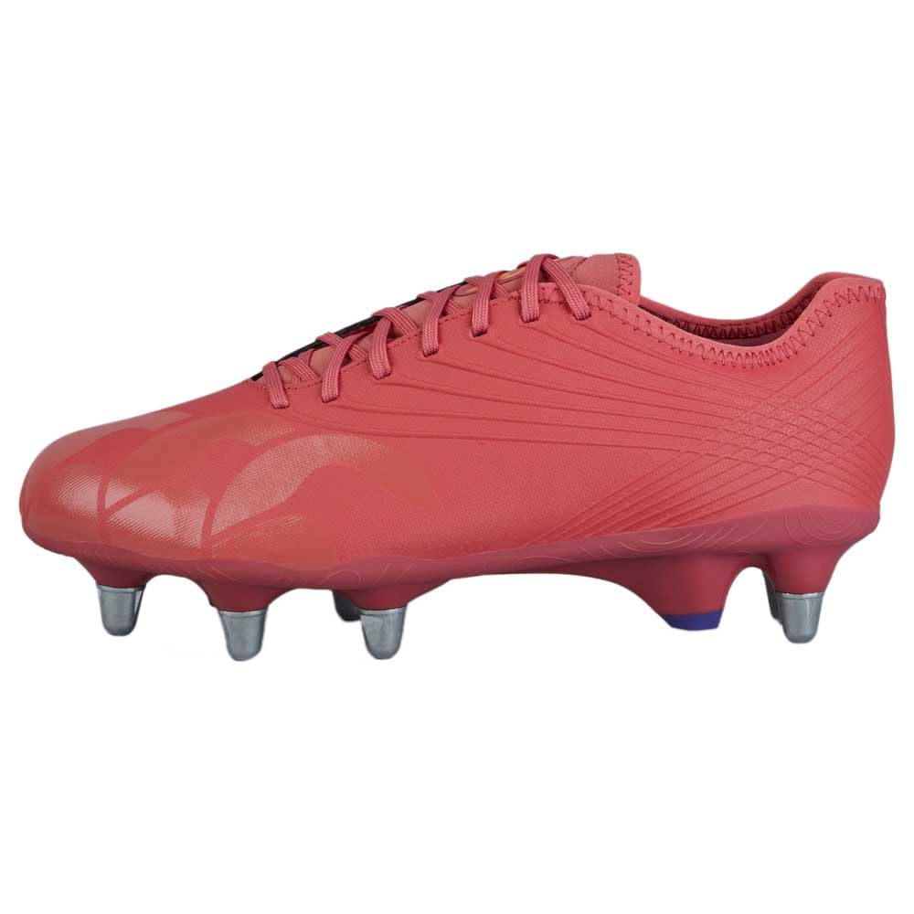 Canterbury Adult Unisex Stampede Pro Soft Ground Rugby Boots | High Traction Soft Ground Rugby Boots, Mars Dust/Org Crush/Amber Ylw, 9.5
