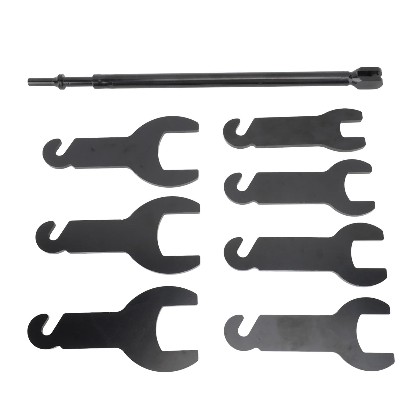 Ausla 8-teiliges Pneumatisches Lüfterkupplungsschlüssel-Set, Metall-Lüfterkupplungs-Entfernungswerkzeugsatz mit 7 8 Zoll 32 Mm 36 Mm 40 47 Größen, Einfache Bedienung mit Koffer für Autoreparatur für