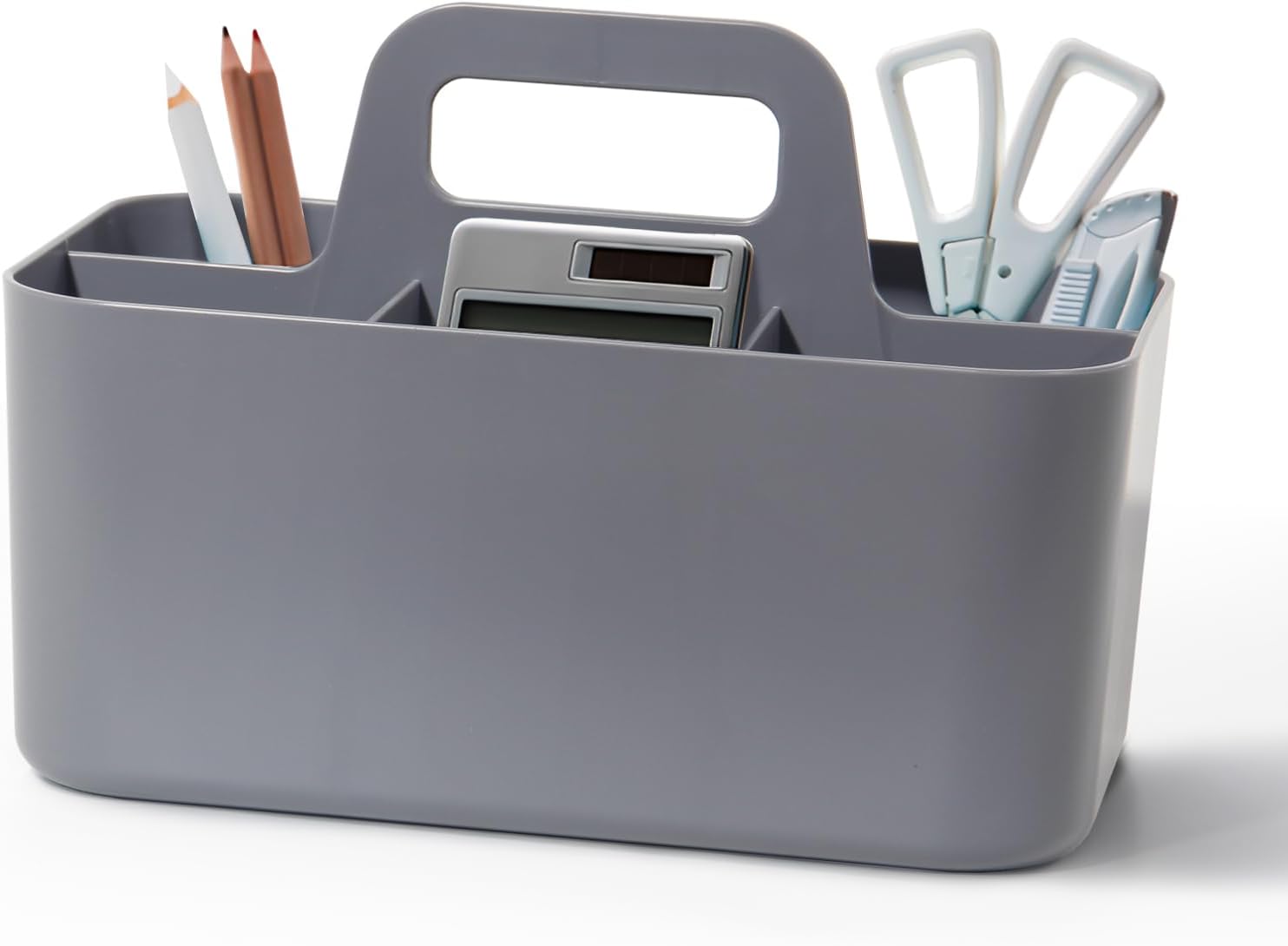 Boxonly Badezimmer Aufbewahrungskorb Mit Bambusgriff – Organizer Für Kosmetik & Schmuck, 25x20x17 Cm, Grau