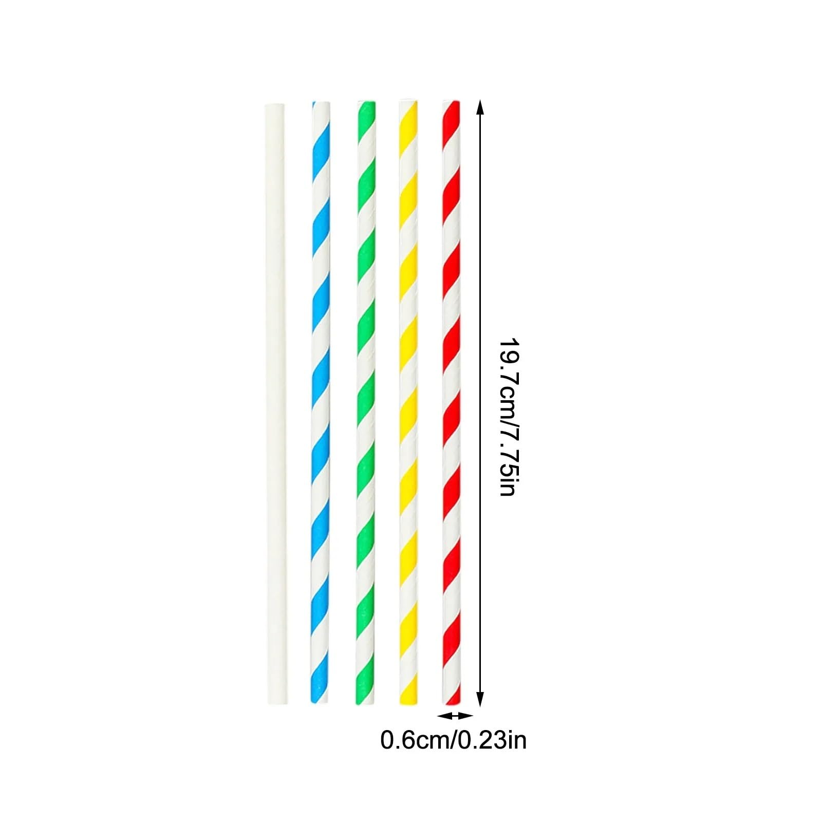 Papierowe słomki do picia 300 szt. Jednorazowe słomki papierowe Słomki do napojów Ślubne upominki na przyjęcie urodzinowe Materiały dekoracyjne(Multicolor)