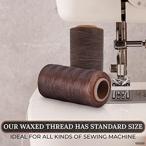 284yrd deep brown Leather Sewing Waxed Thread 150D 1mm Leather Hand Stitching 125g by Dow