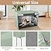 siphylline Bean Green Dog Crates Covers Pet Privacy Cover with Roller Shades