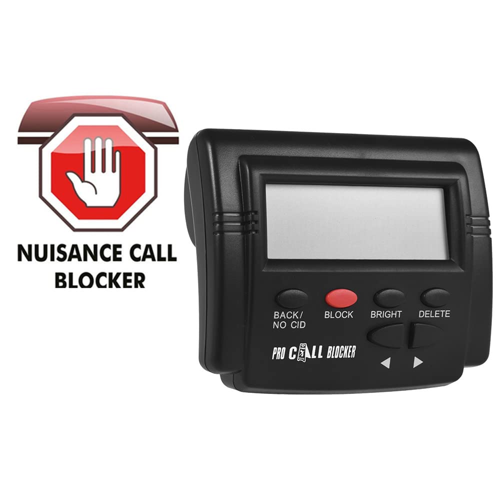 CT-CID803 Plus Caller ID Box Call Blocker Stop Nunce Calls Devices Call ID LCD Screen Display with 1500 Numbers ty Stoping All Cold Calls for Fed Pnes que Landline Telepne (Random