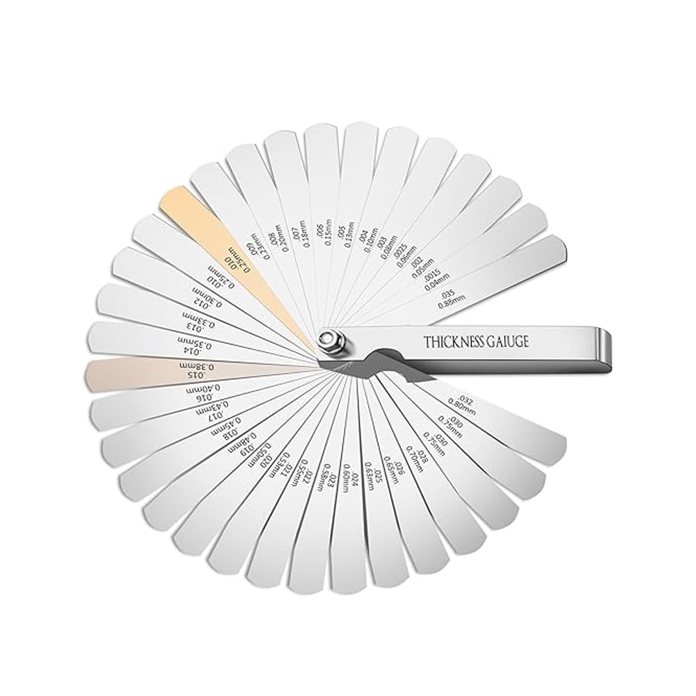 32PCS Caliper Gages Set – Stainless Steel Measuring Gap Width and Thickness Tool – 0.04-0.88mm Dual Marked Caliper Gauge Set