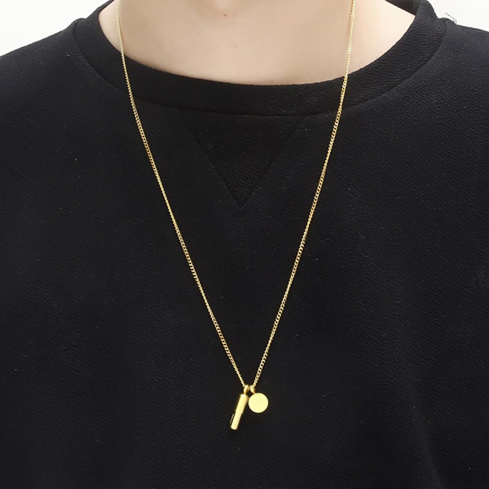 Men Women Pill Capsule Pendant Necklace 18K Gold Plated Openable Necklace Jewelry Gift 24 Inch Chain - Image 4