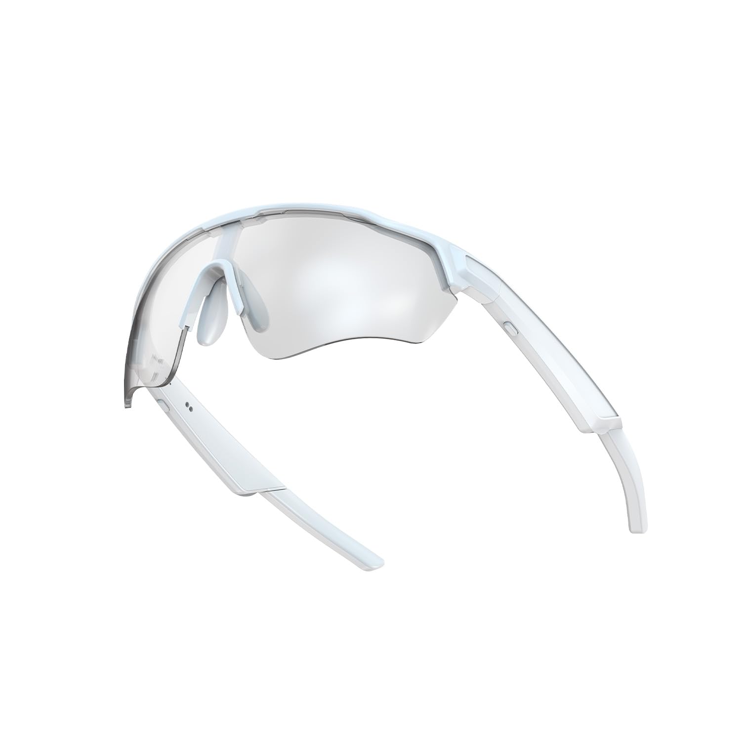 Home Lunettes de soleil Bluetooth pour homme avec haut-parleur, lunettes audio sans fil avec appels mains libres et musique, protection UV400, IPX5 pour sports et activités de plein air - Blanc