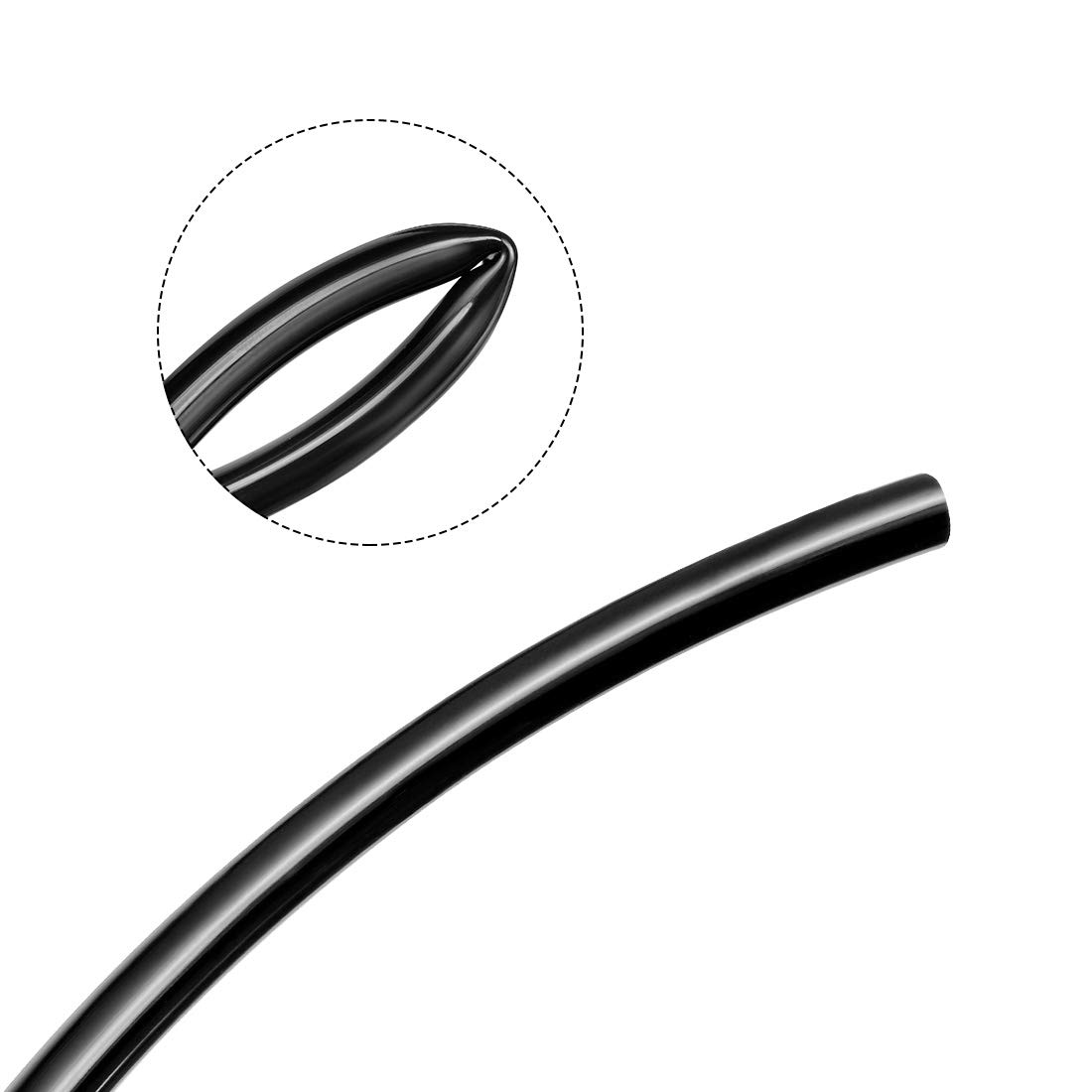 sourcing map Tubo de aire neumático, 10 mm de diámetro exterior x 6,5 mm de diámetro interior, 10 metros, tubo de compresor de aire de poliuretano de 9,8 m, color negro