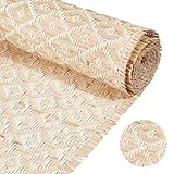 BENECREAT 2mx425mm Natürliches Rattanflechtwerk, Rattanstoff Gewebe, Gewobenes offenmaschiges Rattanmaterial für Möbel, Stuhl, Schrank, Decke, Bett