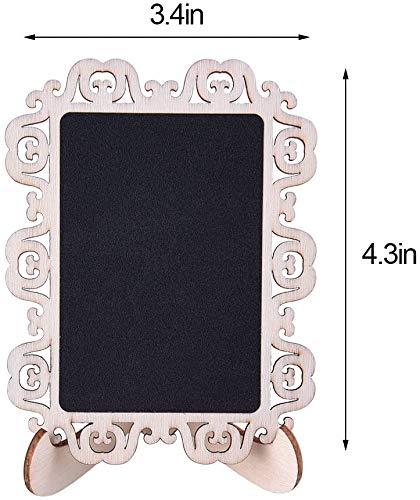 Image of CVANU Chalkboard Stand Wooden Place Card Name Blackboard Table Number Price (MDF Chalkboard 25 Pc) C-3