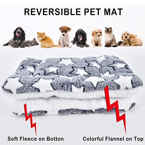 Vejaoo Dog Bed Mattress Multipurpose Machine Washable Puppy Mat Cushions for Small/Medium/Large Dogs and Cat Cages XZ006 (49 * 32 CM, Blue Background & White Stars) - Image 6