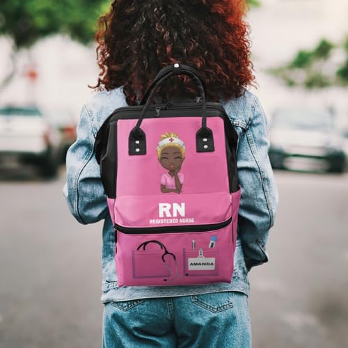 Travel, Laptop Bag - Backpack For Women - Personalized Duckbilled Backpack, Mothers Day, Christmas Gifts For Women (Nurse)3