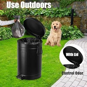 Outdoor Dog Poop Trash Can Vintage Metal Trash Can Pet Waste Station Dog Waste Pooper Scooper for Dog Poop Garden Yard Home Kitchen With Pedal Lid inner Bin Bucket Large Waste Bag , Cylindrical Outdoor Dog Poop Trash Can Vintage Metal Trash Can Pet Waste Station Dog Waste Pooper Scooper for Dog Poop Garden Yard Home Kitchen With Pedal Lid inner Bin Bucket Large Waste Bag , Cylindrical
