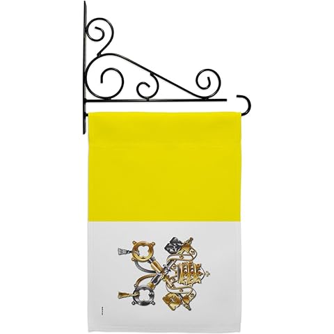Vatican City Wall Decor Set Canvas Flag Holder Memorabilia Religiou Yard Sign Pictu...