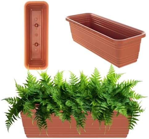 KADAX Jardinière de balcon en plastique résistant aux intempéries...