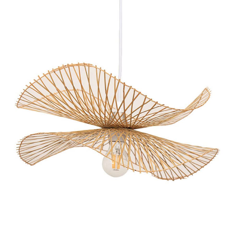 SHUANGZ Bamboo Weave Chandeliers Modern Simple Bamboo Chandeliers Hand Woven Ceiling Pendant Lights Hanging Decorations RusticJapanese Lamp For Balconies Dining Bedroom Farmhouse