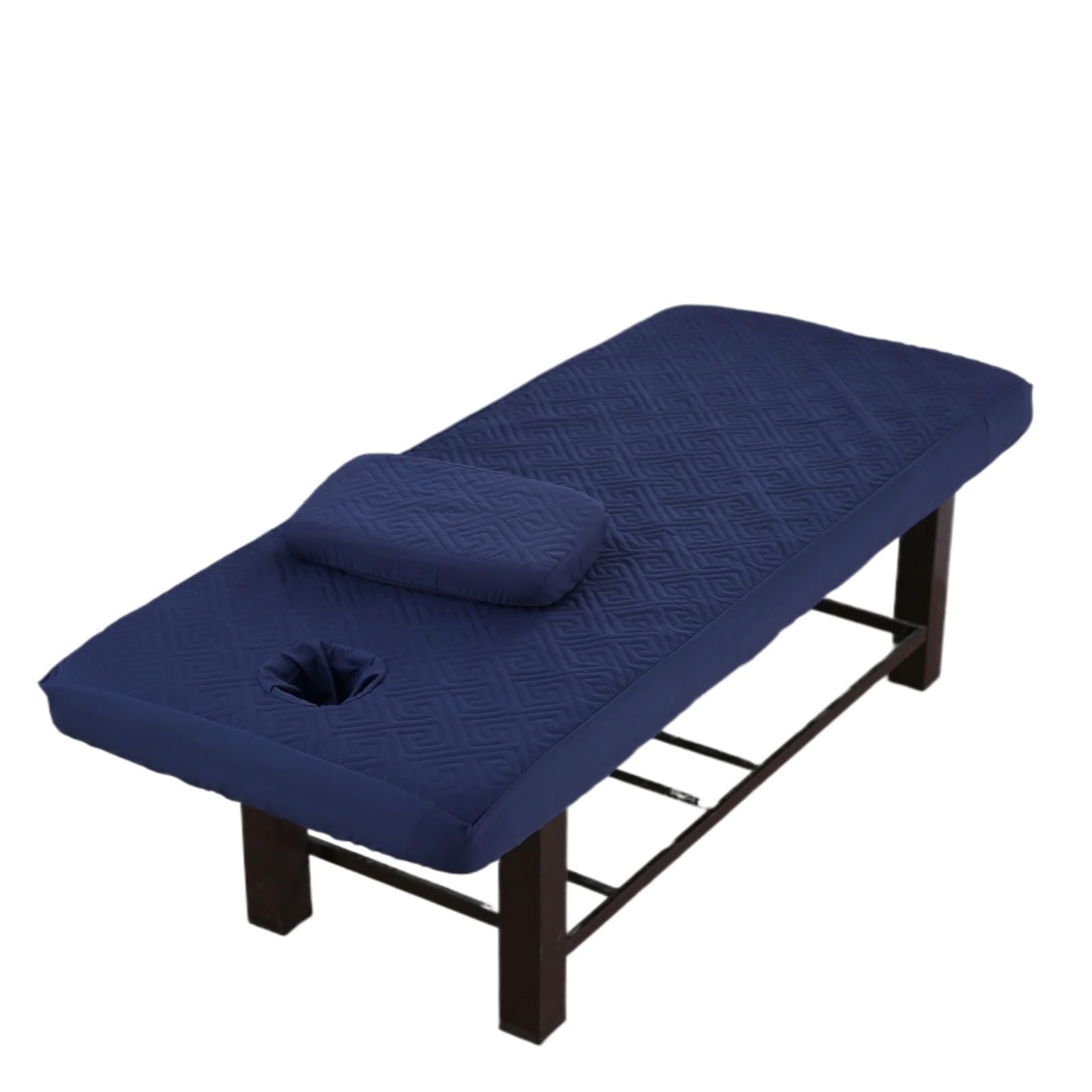 Sabanas Camilla Masaje Sábana ajustable antideslizante for salón de belleza, mesa masaje, antipolvo, funda for cama SPA, colcha con almohada(Deep blue,70x190)