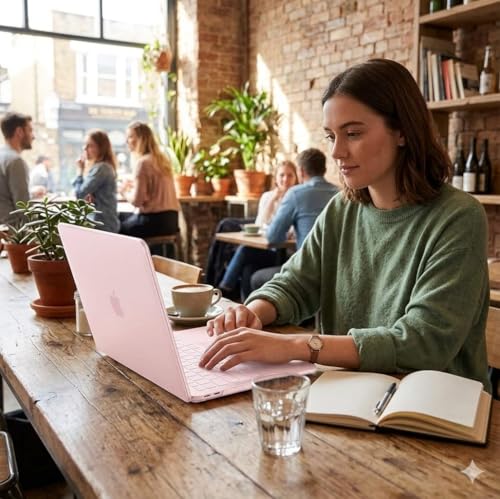 Image of Midkart Matte Case Compatible with MacBook Neo 13 inch 2026 Release Model A3404 A18 Pro Chip 3 in 1 Kit Precise Fit Protective Hard Shell Plastic Cover Keyguard & Dust Plugs, Blush