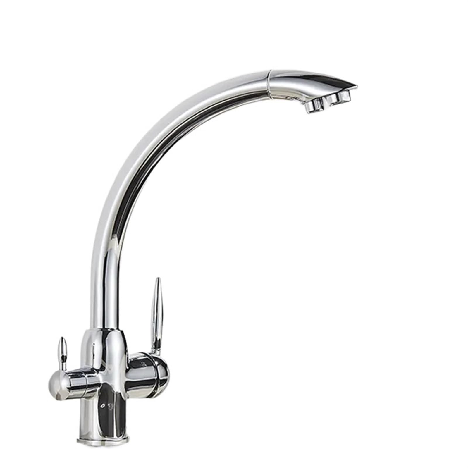 ZYCHSJXA Purified Kitchen Faucet Cold Handle Rotation Drinking Sink Mixer Tap Deck Mounted(Chrome)