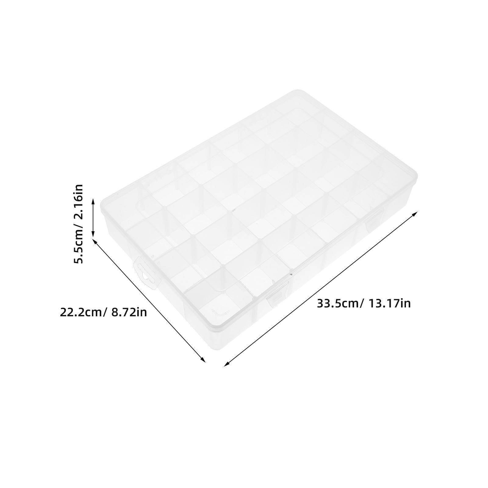 EXCEART 2 Piezas Caja Organizadora Transparente Rectangular de Plástico
