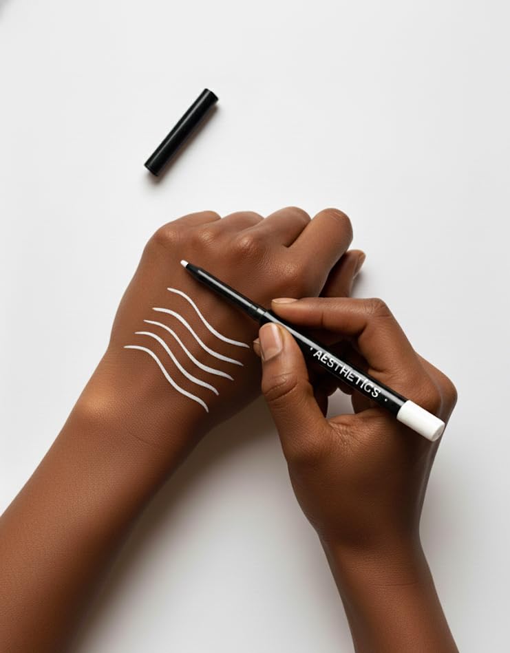Aesthetics- White Retractable Gel Eyeliner Pencil, Glide on Smooth Gel Pigments,Precise Marking for Eye,Skin, #1 Spa Go to Liners