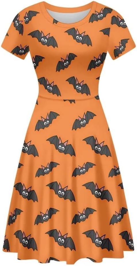 Beauty Collector Women Holiday Funny Dress Costume A Line Flared Midi Dress for Party