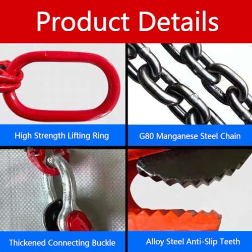 Horizontal Plate Lifting Clamp 0.8 Ton Capacity With 1m Manganese Steel Chain