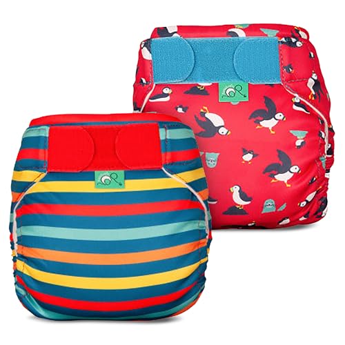 TotsBots Reusable Swim Diapers - Baby & Toddler Swimming Diapers, Adjustable Water-Friendly Swim Nappy 2 Pack Bundle