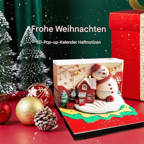 Calendrier 3D bloc-notes de Noël pour bureau et planification originale - 6