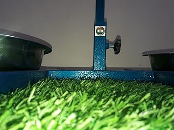 GS Stainless Steel H Type Double Diner Food Bowl Stand for Dog (Large)