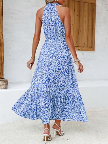 Chang Yun Maxi Summer Dresses for Women Halter Sleeveless Floral Boho Sun Vacation Outfits Long Wedding Guest Dress4