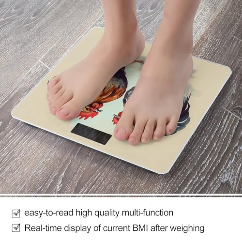 Báscula digital de baño con plataforma amplia y pantalla LCD grande miniatura 5