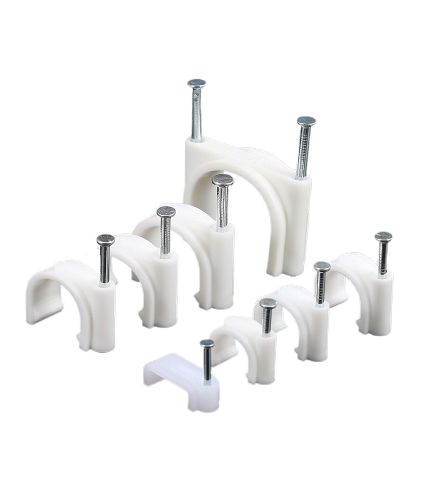 Clips for cables de clavos, abrazadera gestión con clip for acero 4-50 mm(9mm(100pcs))