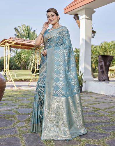Image of Yashika Women's Pure Kanjivaram Silk Saree Soft Banarasi Style Wedding With Blouse Piece | Saree For Women | New Sari