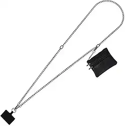 Corrente para Celular com Carteira de Zíper – Corrente Metálica Premium Compatível com Todos os Smartphones – Estilo, Liberdade e Segurança em Movimento