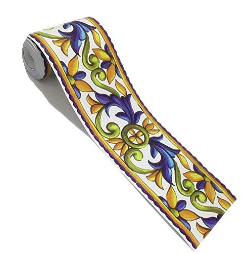 Amao Elegant Pattern Removable Wallpaper Border Self Adhesive Contact Paper Kitchen Tiles Bathroom