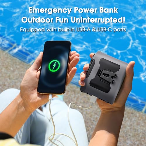 Poperfun ventilador portatil 14800 mah 40 h recargable ventilador de cintura 5 velocidades 16000rpm luz led fans de cuello manos libres para arquitectura horticultura camping y viajes gris Poperfun ventilador portatil 14800 mah 40 h recargable ventilador de cintura 5 velocidades 16000rpm luz led fans de cuello manos libres para arquitectura horticultura camping y viajes gris