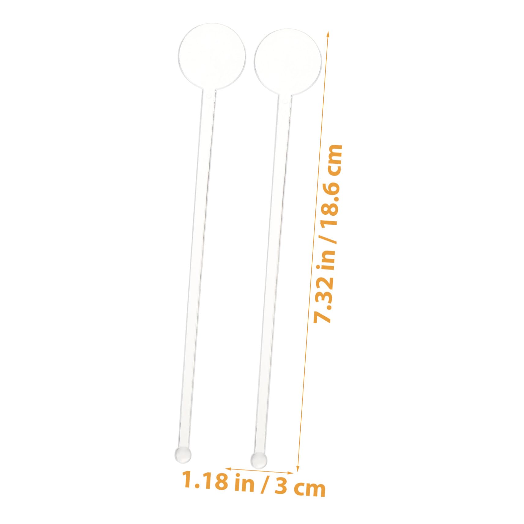 OFFSCH 80Pcs Transparent Cocktail Stirring Sticks Tip Stirrers for Coffee Drinks and Beverages and Mixing Sticks for Home Bar and Restaurant Use