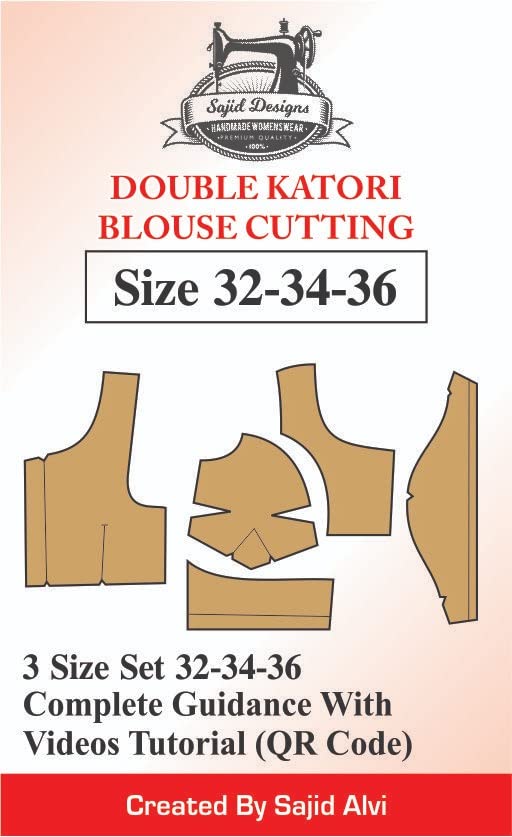Tailors Double Katori Blouse Paper Parttan(Cutting) 32,34,36 Set Of 3 Sizes��(Paperback, Hindi, Sajid Alvi) [Perfect Paperback] Sajid Alvi Perfect Paperback – 25 July 2022