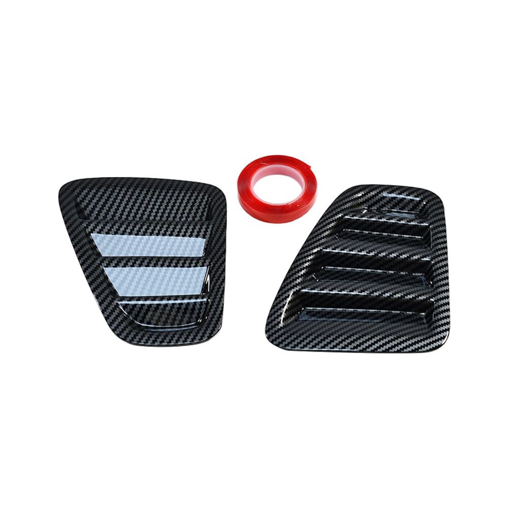 Cache d'enjoliveur de feu arrière de voiture compatible avec Fiat 500 Abarth 595 695 2016-2024, accessoire extérieur ABS (fibre de carbone)